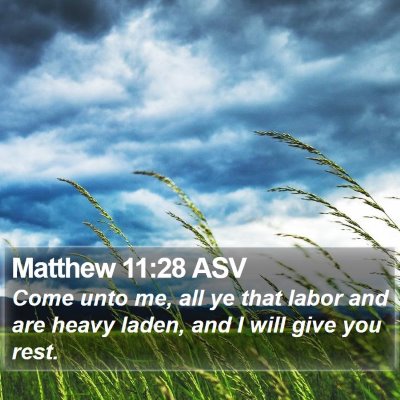 Matthew 11:28 ASV Bible Verse Image