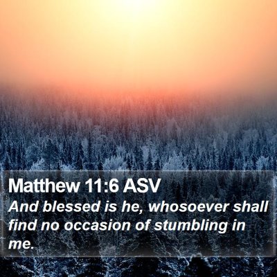 Matthew 11:6 ASV Bible Verse Image