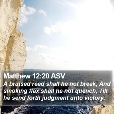 Matthew 12:20 ASV Bible Verse Image