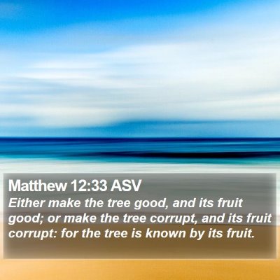 Matthew 12:33 ASV Bible Verse Image