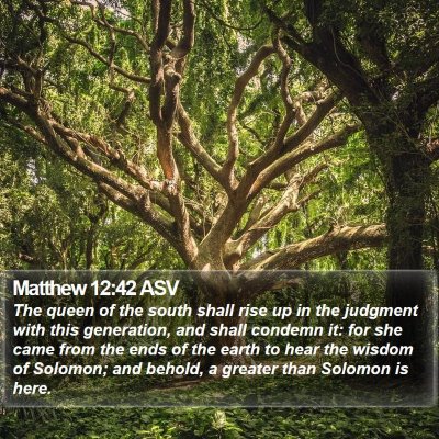 Matthew 12:42 ASV Bible Verse Image