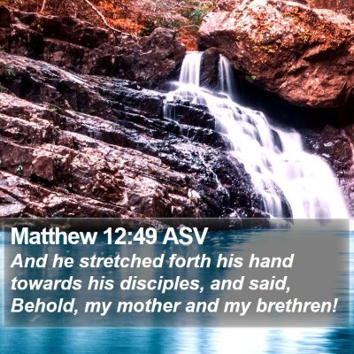 Matthew 12:49 ASV Bible Verse Image
