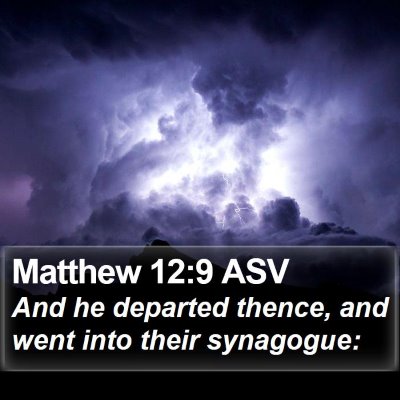 Matthew 12:9 ASV Bible Verse Image