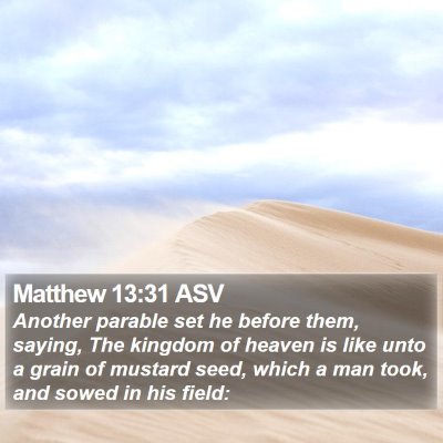Matthew 13:31 ASV Bible Verse Image