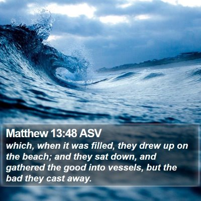 Matthew 13:48 ASV Bible Verse Image