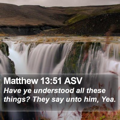 Matthew 13:51 ASV Bible Verse Image