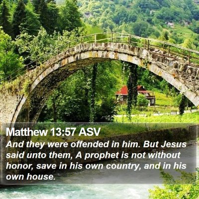 Matthew 13:57 ASV Bible Verse Image