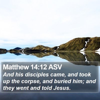 Matthew 14:12 ASV Bible Verse Image