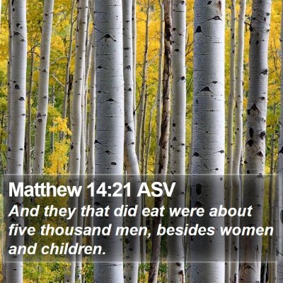 Matthew 14:21 ASV Bible Verse Image