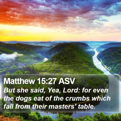 Matthew 15:27 ASV Bible Verse Image