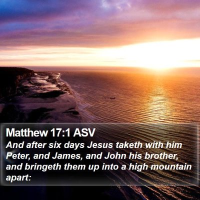 Matthew 17:1 ASV Bible Verse Image