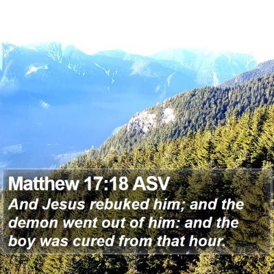 Matthew 17:18 ASV Bible Verse Image