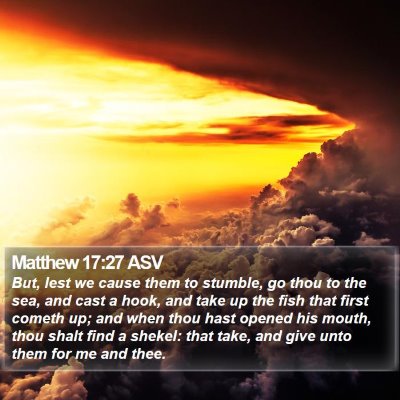 Matthew 17:27 ASV Bible Verse Image