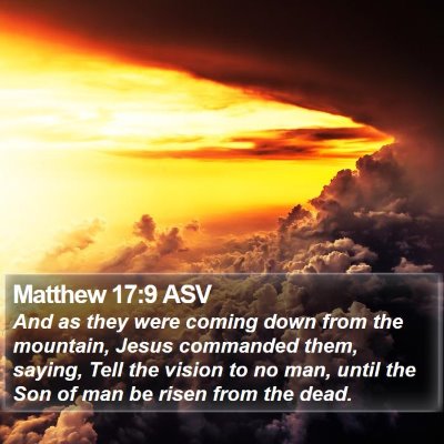 Matthew 17:9 ASV Bible Verse Image