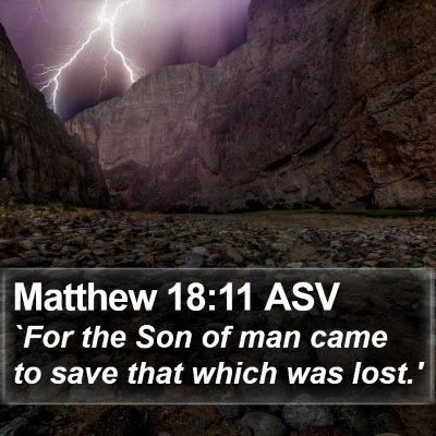 Matthew 18:11 ASV Bible Verse Image