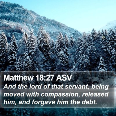 Matthew 18:27 ASV Bible Verse Image