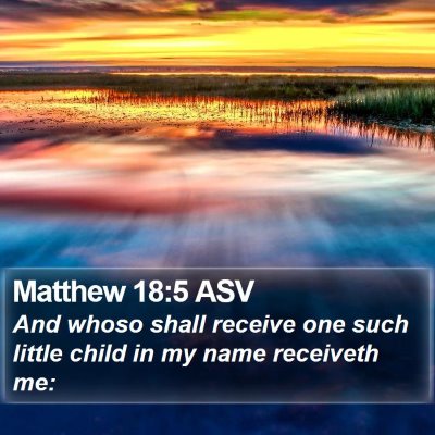Matthew 18:5 ASV Bible Verse Image