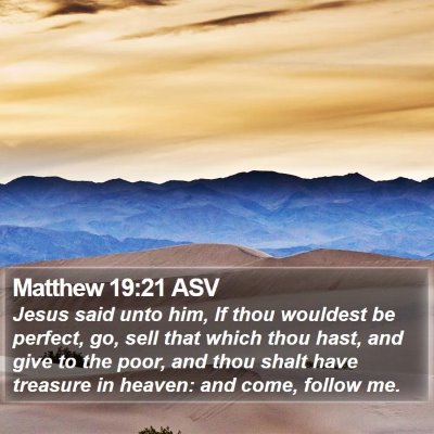 Matthew 19:21 ASV Bible Verse Image