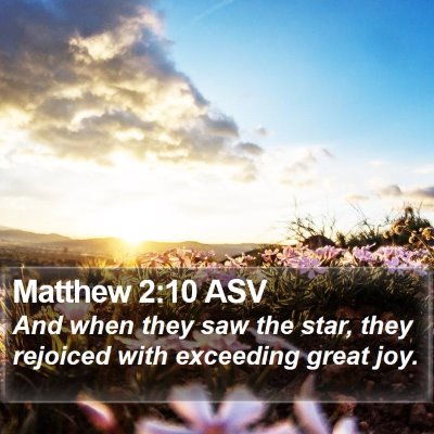 Matthew 2:10 ASV Bible Verse Image