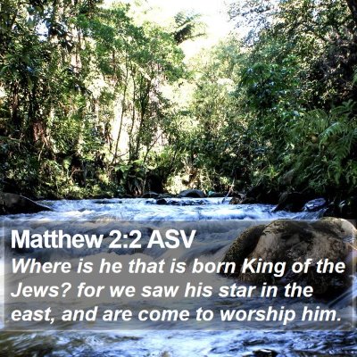 Matthew 2:2 ASV Bible Verse Image