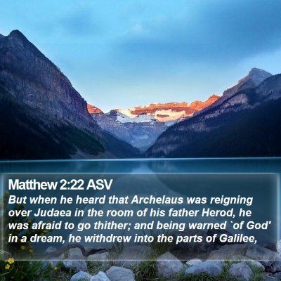 Matthew 2:22 ASV Bible Verse Image