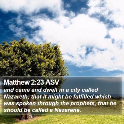 Matthew 2:23 ASV Bible Verse Image