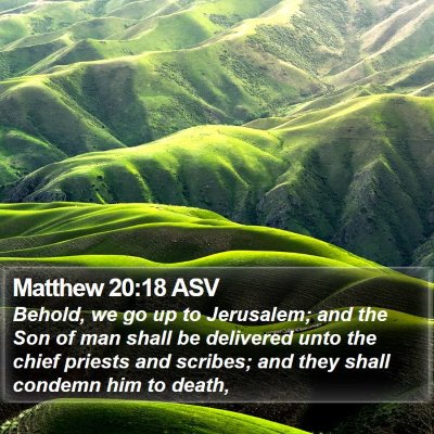 Matthew 20:18 ASV Bible Verse Image