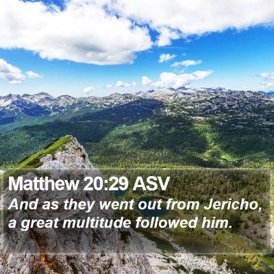 Matthew 20:29 ASV Bible Verse Image