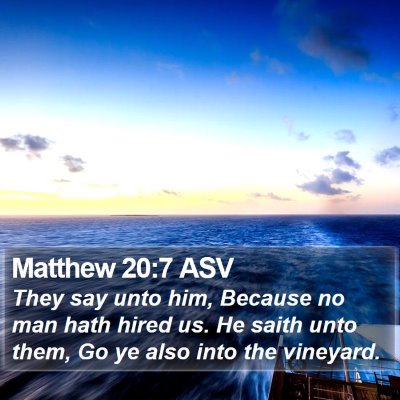 Matthew 20:7 ASV Bible Verse Image