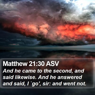 Matthew 21:30 ASV Bible Verse Image