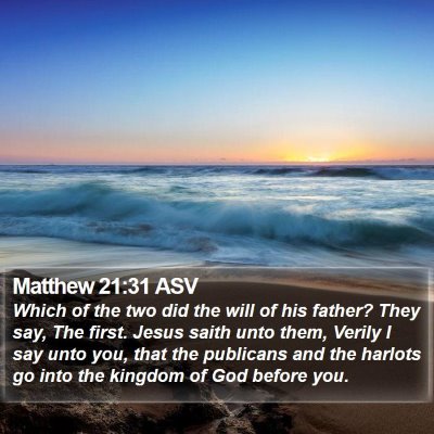 Matthew 21:31 ASV Bible Verse Image