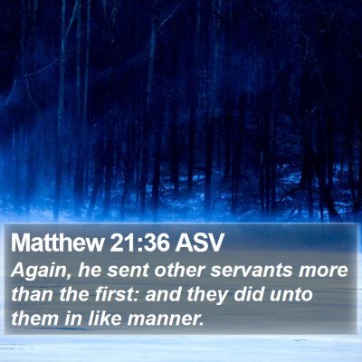 Matthew 21:36 ASV Bible Verse Image