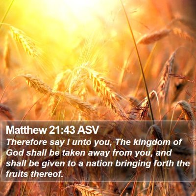 Matthew 21:43 ASV Bible Verse Image