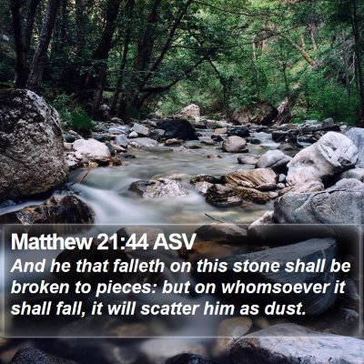 Matthew 21:44 ASV Bible Verse Image