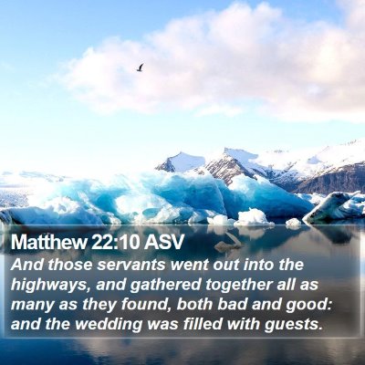 Matthew 22:10 ASV Bible Verse Image