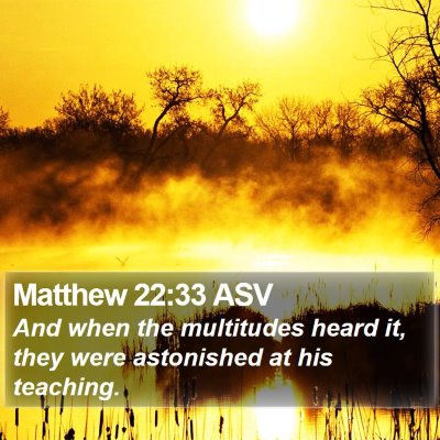 Matthew 22:33 ASV Bible Verse Image