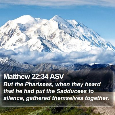 Matthew 22:34 ASV Bible Verse Image