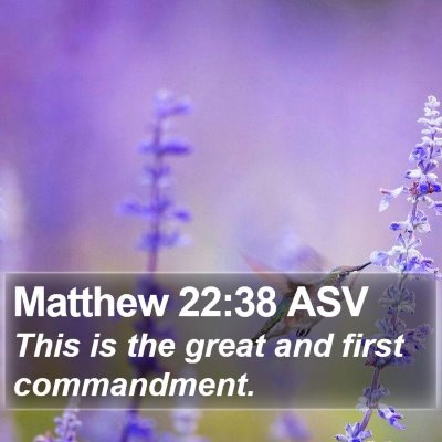 Matthew 22:38 ASV Bible Verse Image