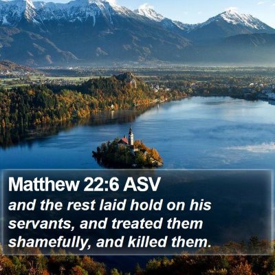 Matthew 22:6 ASV Bible Verse Image