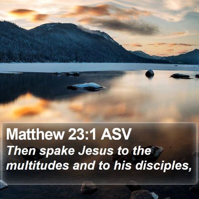Matthew 23:1 ASV Bible Verse Image
