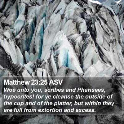Matthew 23:25 ASV Bible Verse Image