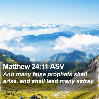 Matthew 24:11 ASV Bible Verse Image