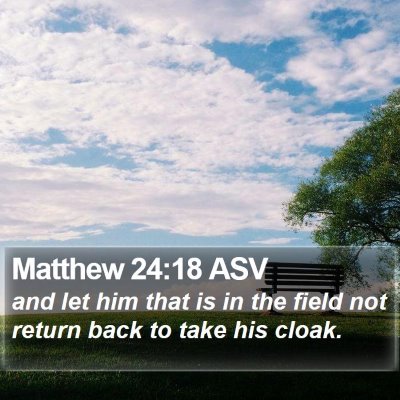 Matthew 24:18 ASV Bible Verse Image