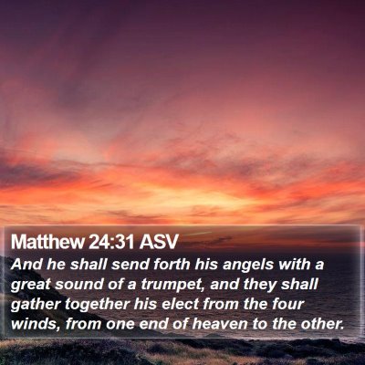 Matthew 24:31 ASV Bible Verse Image
