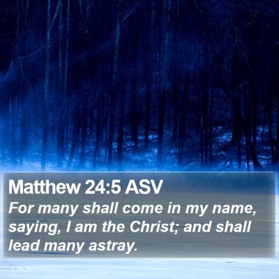 Matthew 24:5 ASV Bible Verse Image