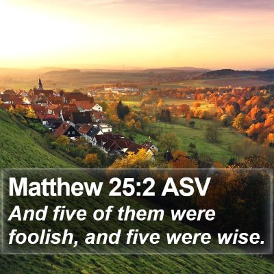 Matthew 25:2 ASV Bible Verse Image