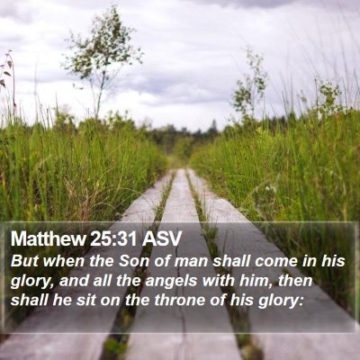 Matthew 25:31 ASV Bible Verse Image