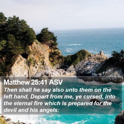 Matthew 25:41 ASV Bible Verse Image