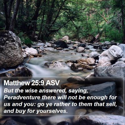 Matthew 25:9 ASV Bible Verse Image