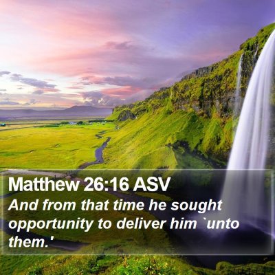 Matthew 26:16 ASV Bible Verse Image